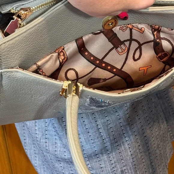 Cat Hand Painted Vegan LaTerre brand Convertible Shoulder Bag NWT